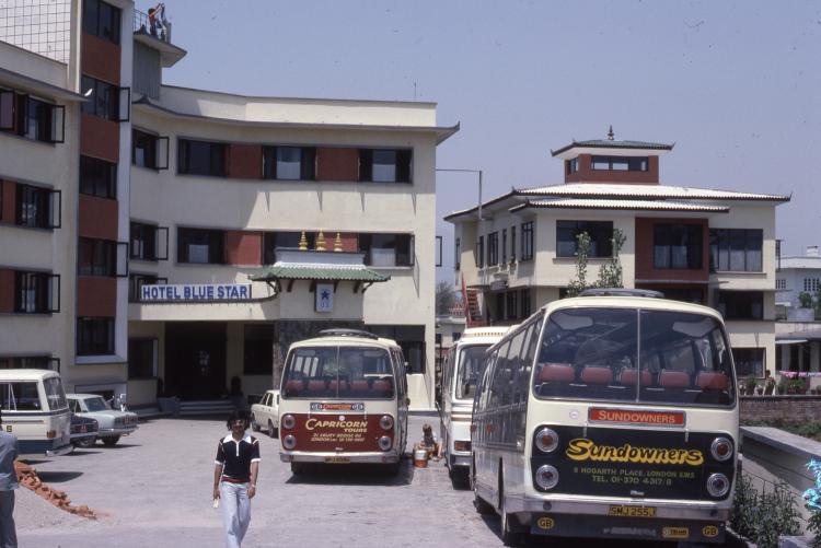 Sundowners bus at Blue Star hotel Kathmandu